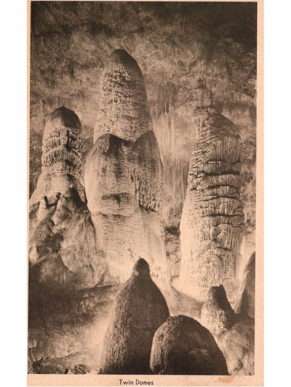 Vintage 1920s Postcard Carlsbad Caverns Twin Domes New Mexico
